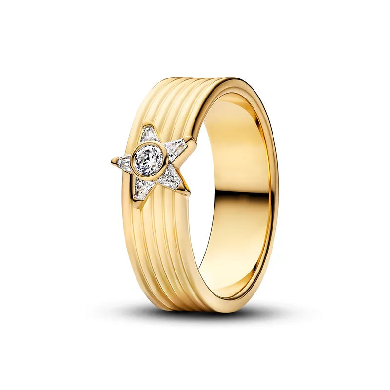 2026 New 925 Silver Women's Lips Colorful Crown Love Star Ring Fashion DIY Jewelry Gift