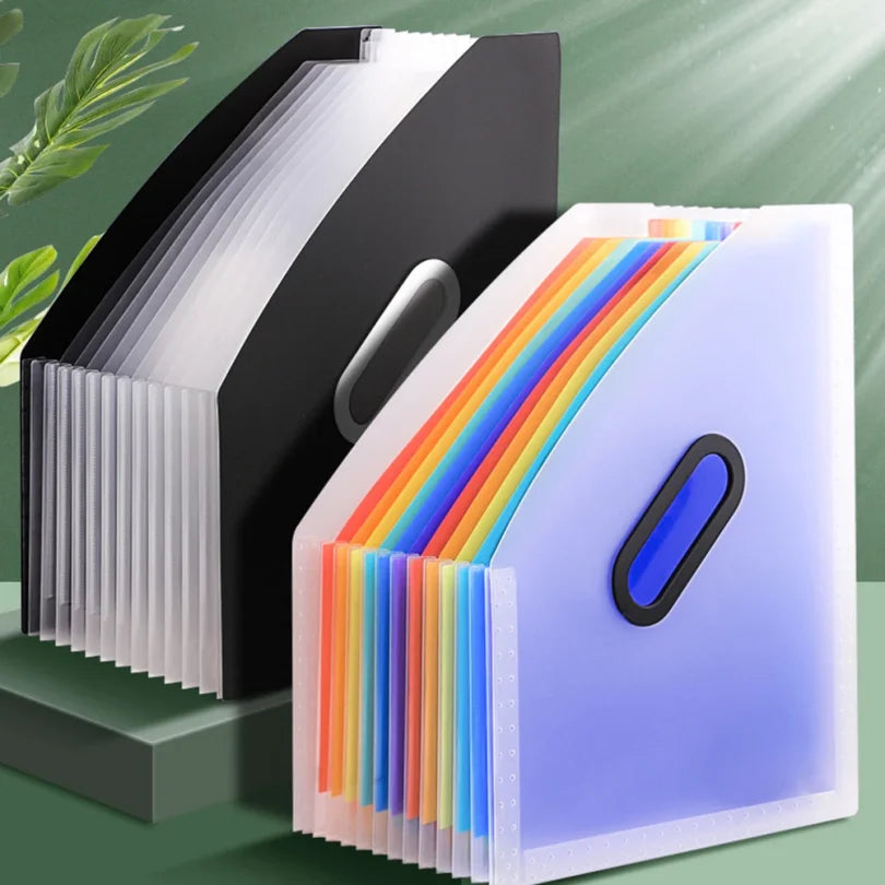 1 ud. Carpeta vertical portátil, acordeón expandible, organizador de papel multicapa para estudiantes, disponible para documentos de oficina