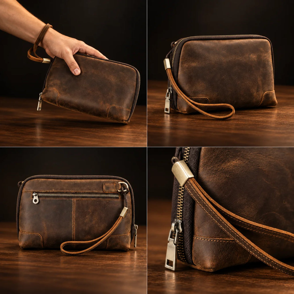 CONTACT’S Genuine Leather Bag for Phone and Small Items