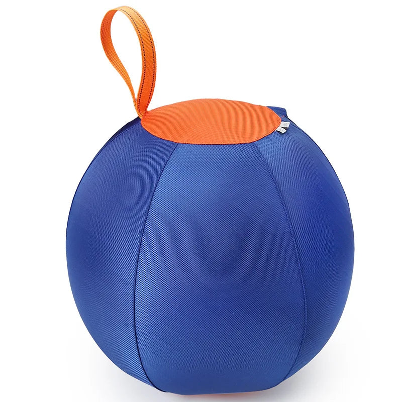 Mascota | Juguete para lanzar para perros, pelota grande inflable de poliéster duradero, para masticar, dentición, aburrimiento y entretenimiento autónomo, resistente