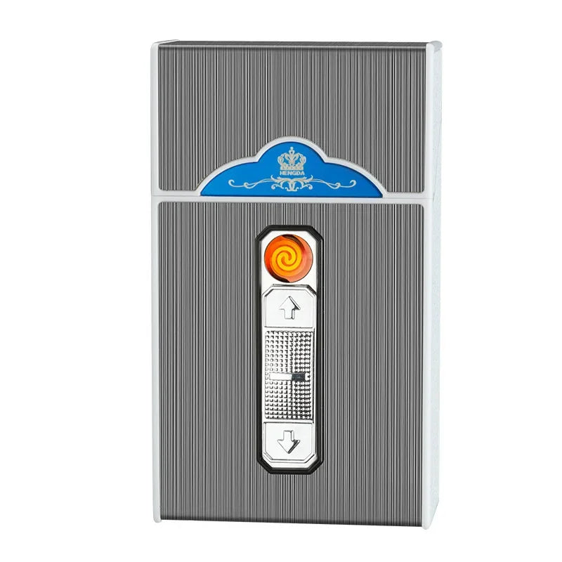 Neue wasserdichte und druckfeste multifunktionale Zigaretten- und Feuerzeughülle aus Metall für Herren, 20er-Pack