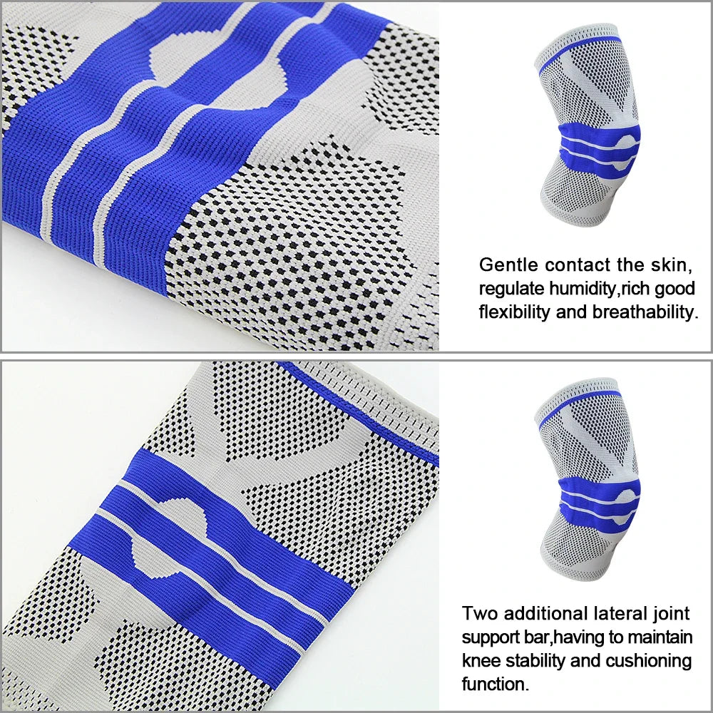 Knitted Knee Sleeve with Silicone Grip Detail