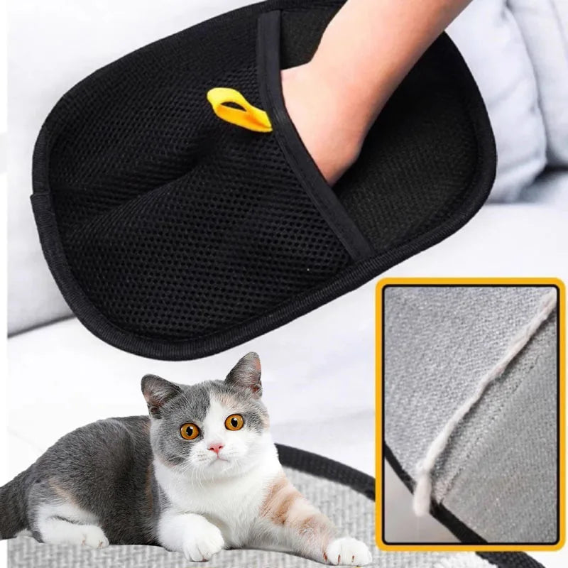 Guantes de aseo para mascotas, cepillo quitapelos para mascotas, guante de limpieza para gatitos, elimina el pelo de perros y gatos del sofá, la alfombra y la ropa, artículos para mascotas﻿ ﻿