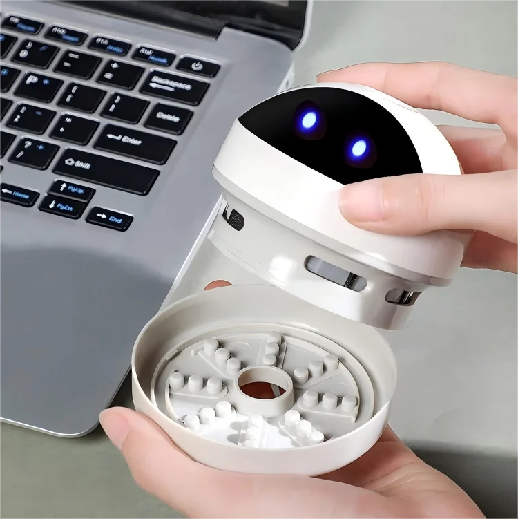 Aspiradora de escritorio con cepillo limpiador y carga USB para el hogar y la oficina, barredora de mesas y limpiador de escritorio compacto