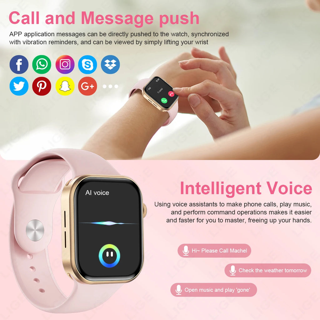 LIGE Z03PRO Smartwatch with 3 Straps