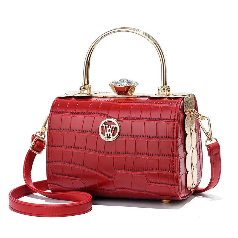 Fashionable Casual Women's Small Square Bag Shiny Single Shoulder Crossbody Bags Luxury Brand Designer Handbag Banquet Bag Women