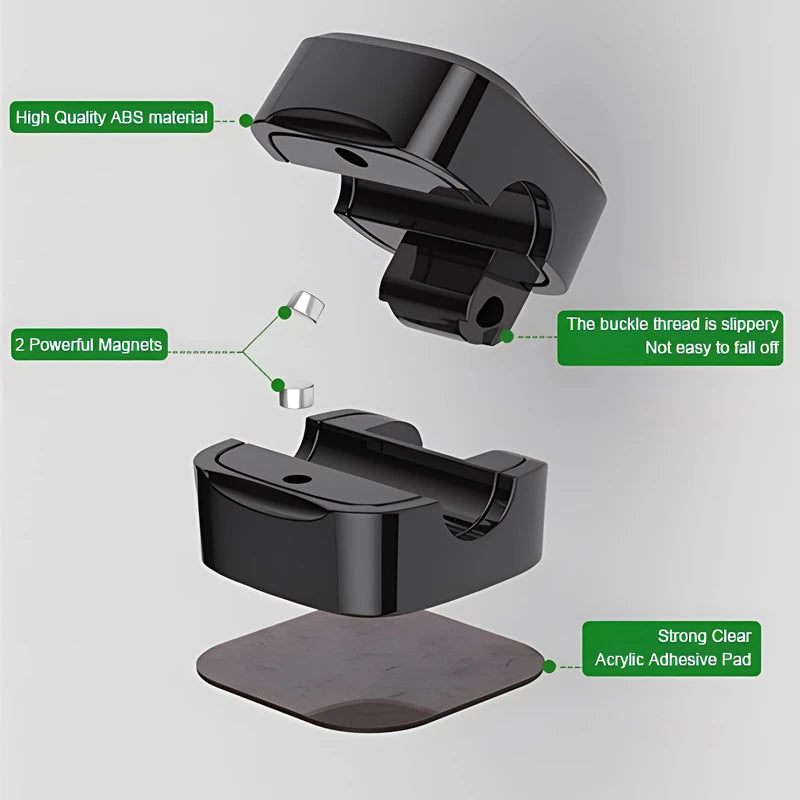 Magnetic Cable Clips for Desk, 3- or 6-Piece Set