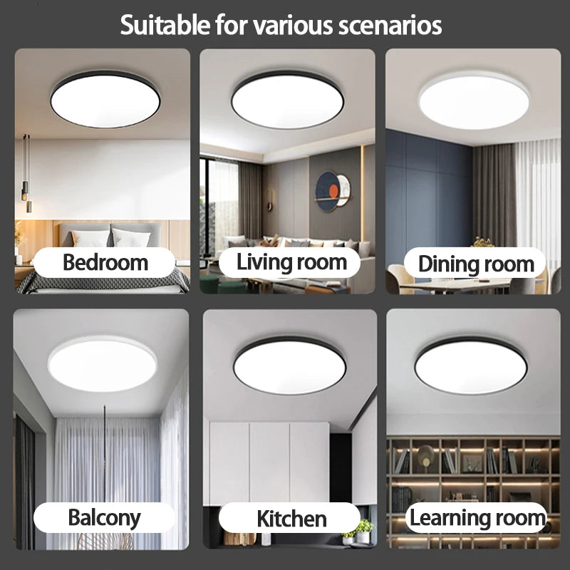Plafonnier LED, suspension, panneau lumineux IP44 étanche pour salle de bains, éclairage intérieur pour chambre et salon, luminaire
