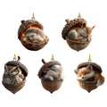 Acrylic Xmas Tree Decorations 2D Animal Ornament Pendant Cute Animal Rustic Seasonal Decor For Tree Window Christmas Present