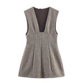 Women's Autumn Dress 2025 New Fashion Slim V-Neck Elegant Mini Dress Women's Autumn Street Youth Chic Holiday Dress