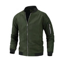 Spring Men's Jacket Stand Collar Solid Color Casula Slim Fit Classic Baseball Coat Zipper Windproof Fashion Versatile Outwear