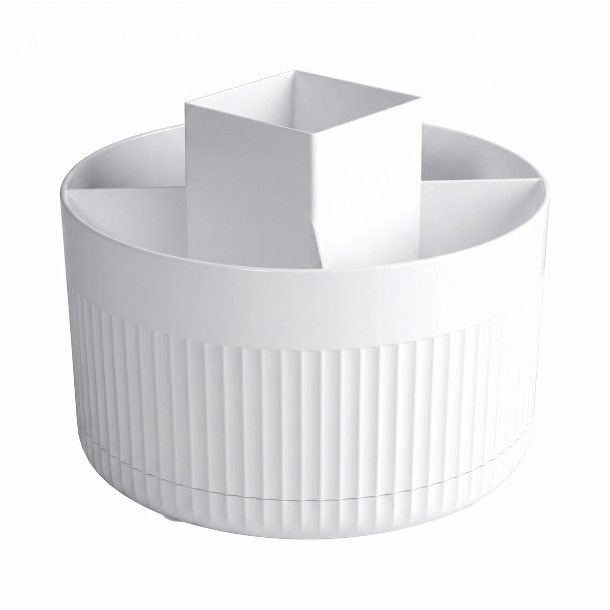 Rotating Plastic Pen Organizer with 5 Compartments