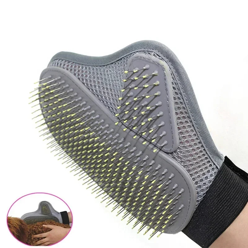 1 Stück Fellpflegehandschuh zur Haarentfernung für Katzen und Hunde, sanfte und effiziente Entfilzungsbürste, Kamm für Hunde, Massage- und Badezubehör für Haustiere