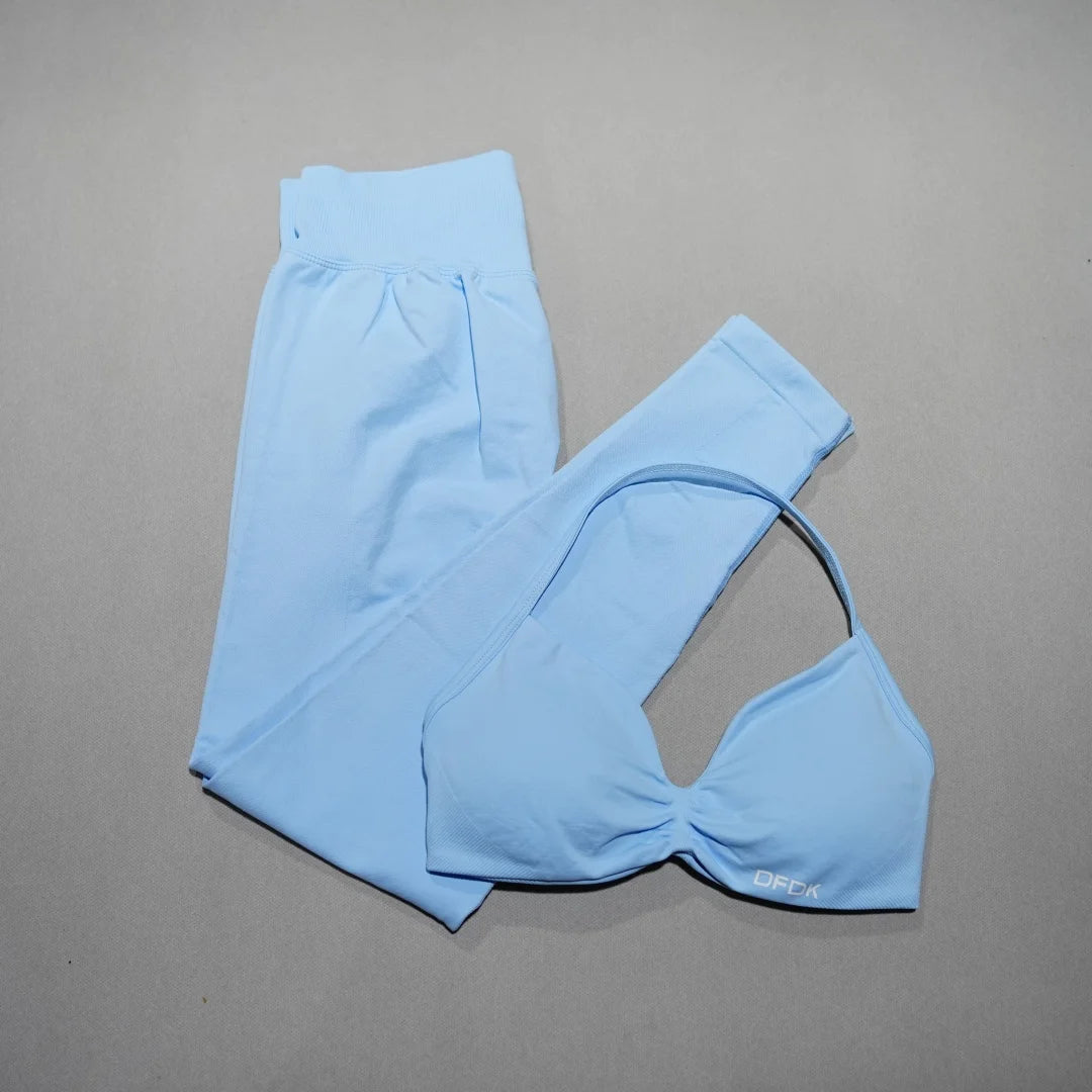Conjunto de yoga de mujer, 2 piezas, top y leggings