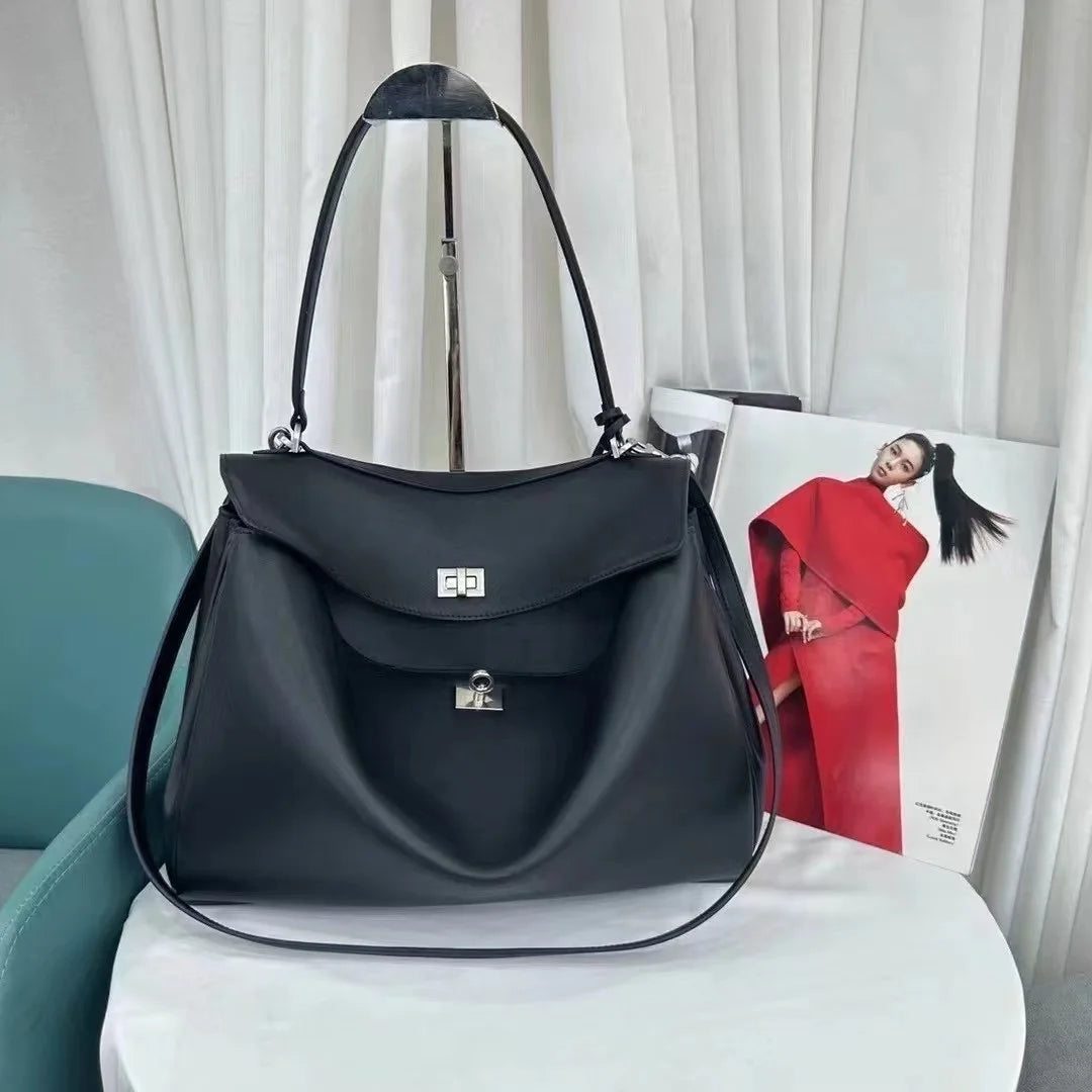 Women Shoulder HandBags Luxury Brand Rodeo Woman Bags 2026 Spring Autumn Genuine Leather Women Totes Fashion Gold Buckle