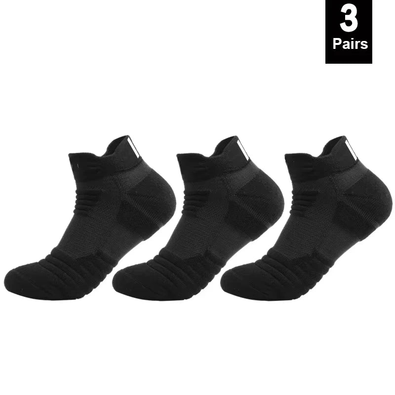 1/3 Paar rutschfeste Fußballsocken für Herren, Baumwollsocken, kurze oder lange Schaftlänge, für Fußball und Basketball, atmungsaktiv und geruchshemmend, Größe 39–45