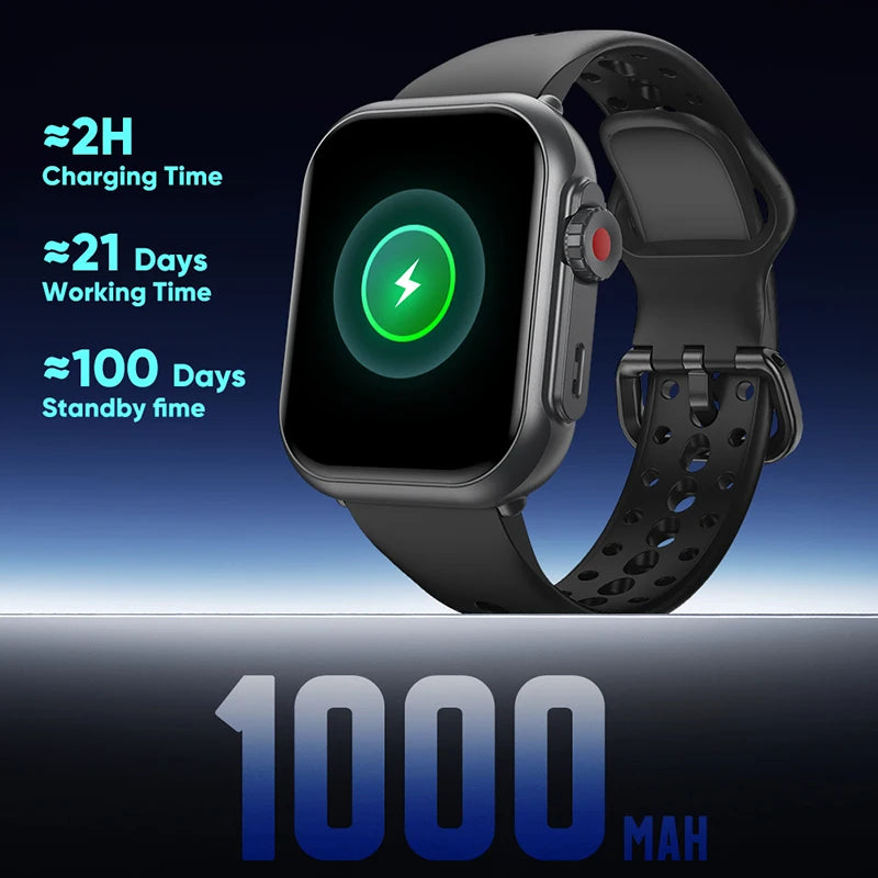Watch Ultra 2 SE Men Women 1000mAh HD AMOLED 100+Sport Heart Rate Bluetooth Call GPS Track Waterproof Smartwatch For iOS Android