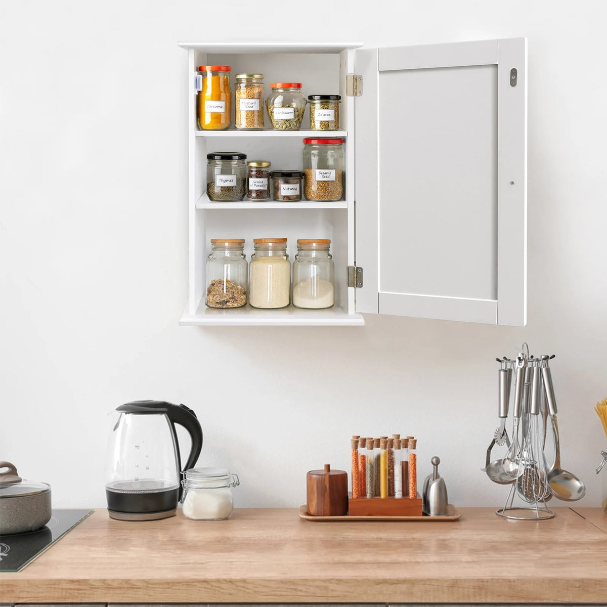 Mobiletto pensile BRIEFNESS per bagno con ripiano regolabile