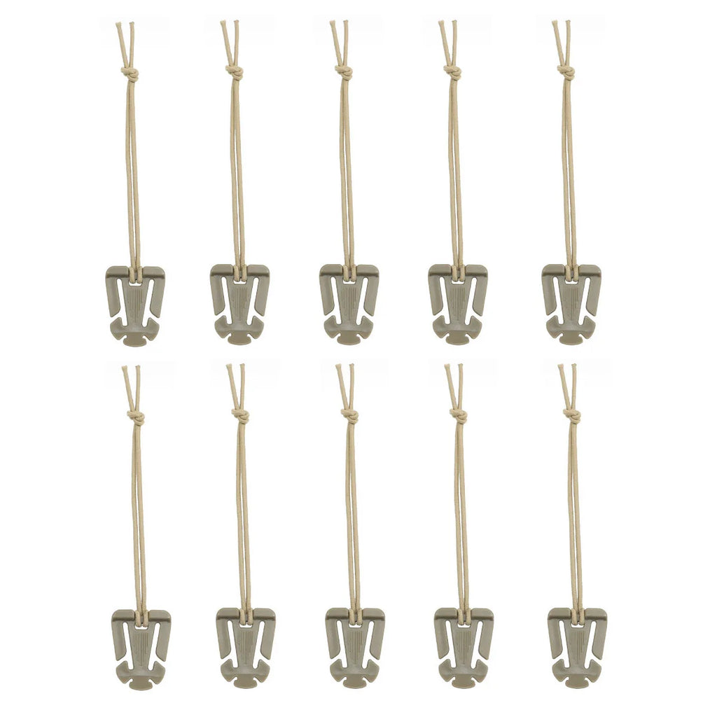 10pcs Molle Attachment Clips Molle Web Dominators Elastic Strap Tactical Gear for Outdoor Hydration Tube Backpack Management