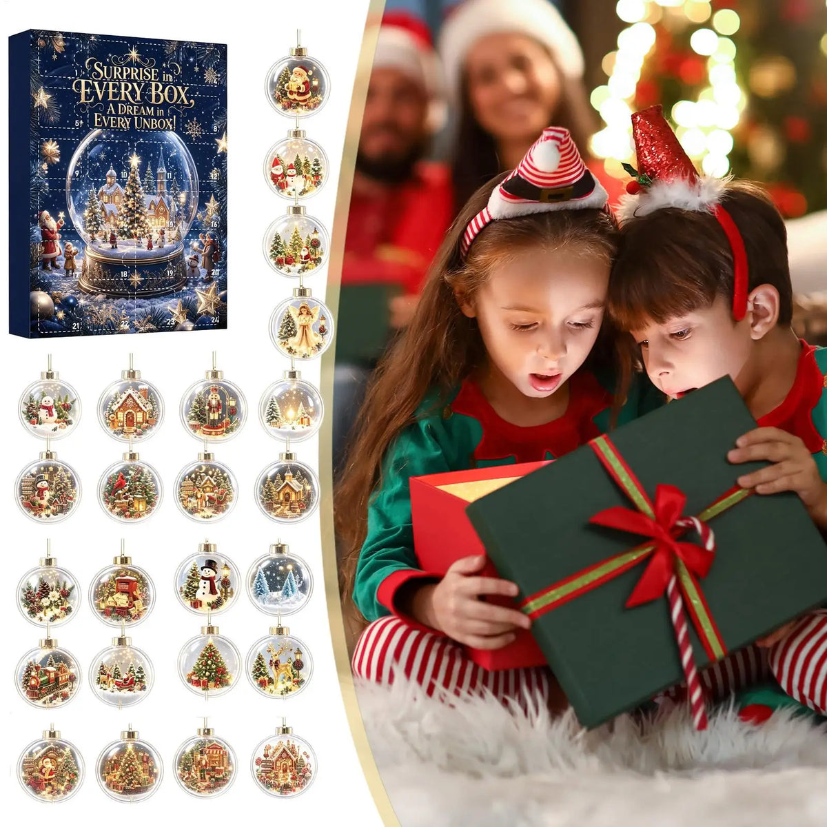 Décorations de compte à rebours de Noël réutilisables 24 jours classiques 2D plates en acrylique à conserver pour propriétaires, adultes, fenêtre, mur, cadre de porte