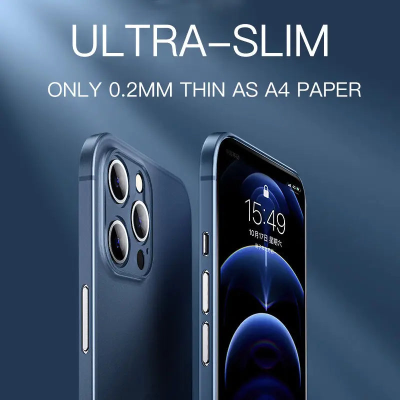 Translucent Ultra Thin PC Matte Case For iPhone 11 12 13 14 15 16 Pro Max 15 Plus Frosted Phone Cover Fundas
