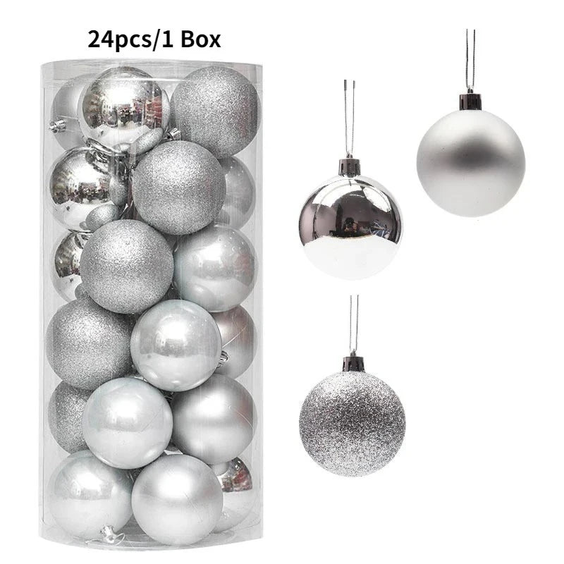 4CM Christmas Ball Decoration Hanging Xmas Tree Pendent Ornaments for Home Decor Navidad New Year 2026 Party Supplies Accessory
