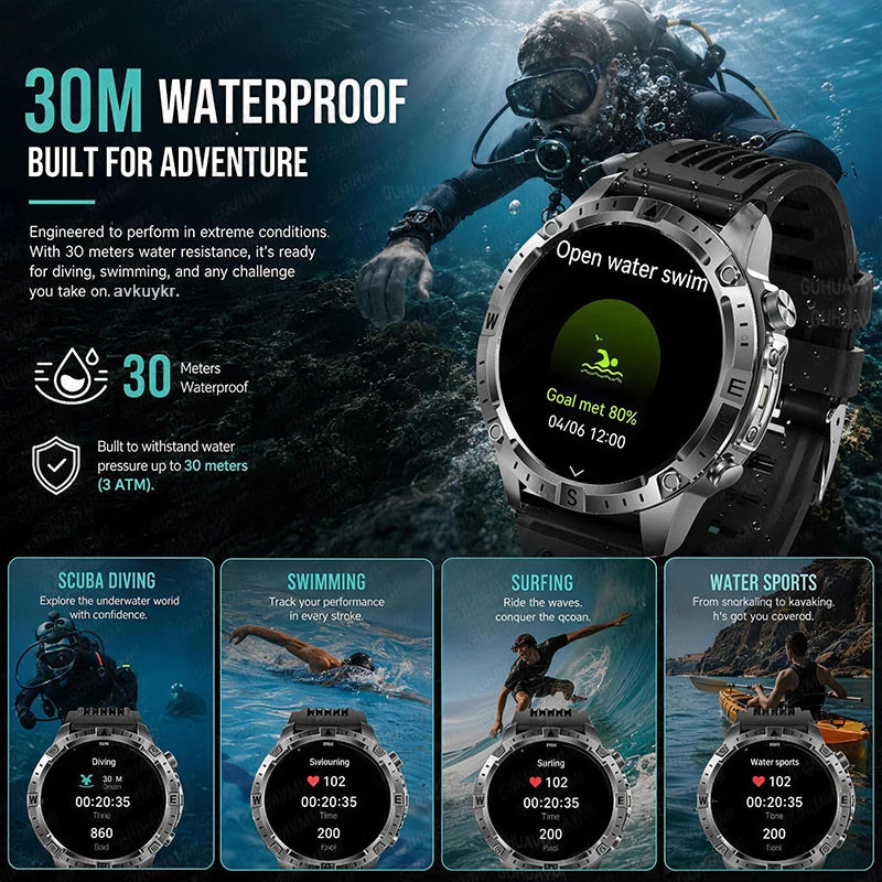 GPS Outdoor AMOLED Smartwatch with Offline Map Feature
