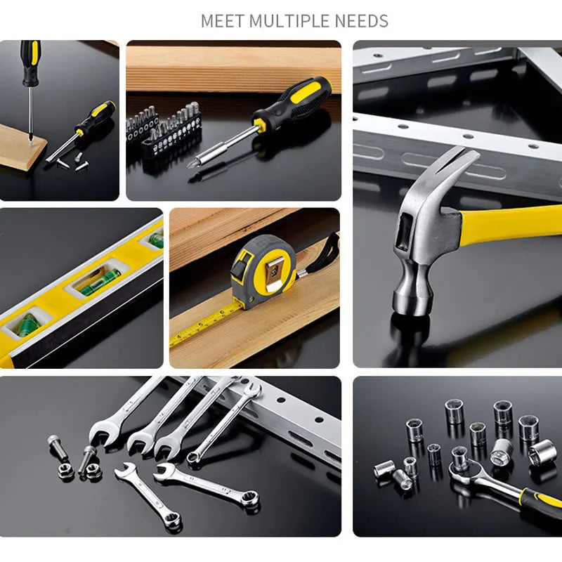108pcs Home Repair Hand Tool Kit Household Mechanic Tool Set Craftsman Basic Tool Kit Mechanic Hand Tool Set For DIY Home