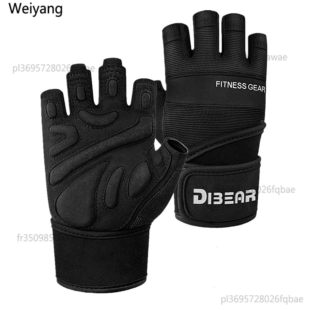 Weightlifting Gloves with Wrist Support for Gym Training
