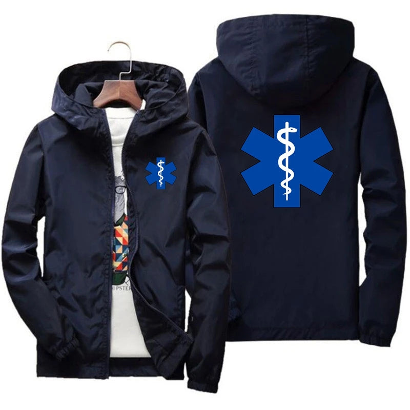 EMT Emergency Ambulance 2021 Herren Neue Frühling und Herbst Modische Outdoor Wasserdichte Jacken Windbreaker Mantel Campingkleidung