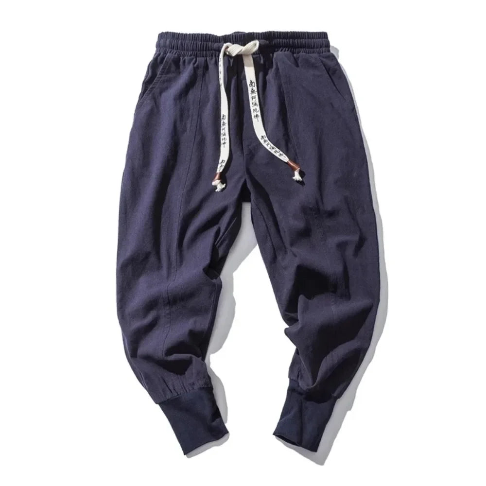 Men Harem Pants Streetwear Cotton Joggers New Baggy Hip Hop Fashion Pants Casual Solid Trousers Male Trendy Sweatpants