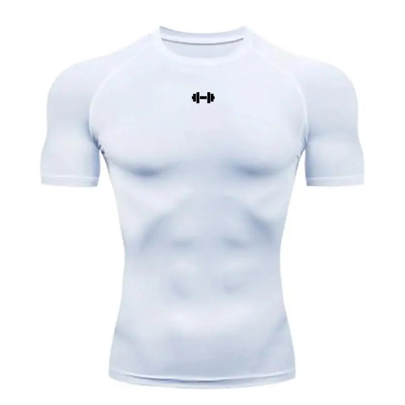 T-shirt sportiva aderente uomo in poliestere