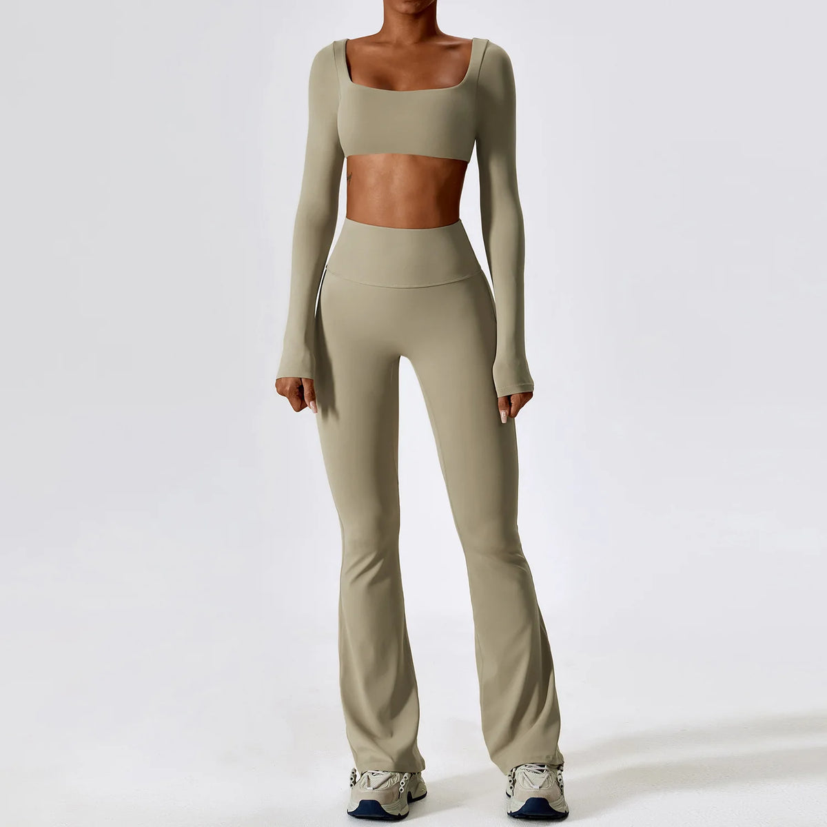 Conjunto de yoga de mujer, 2 piezas, top y leggings
