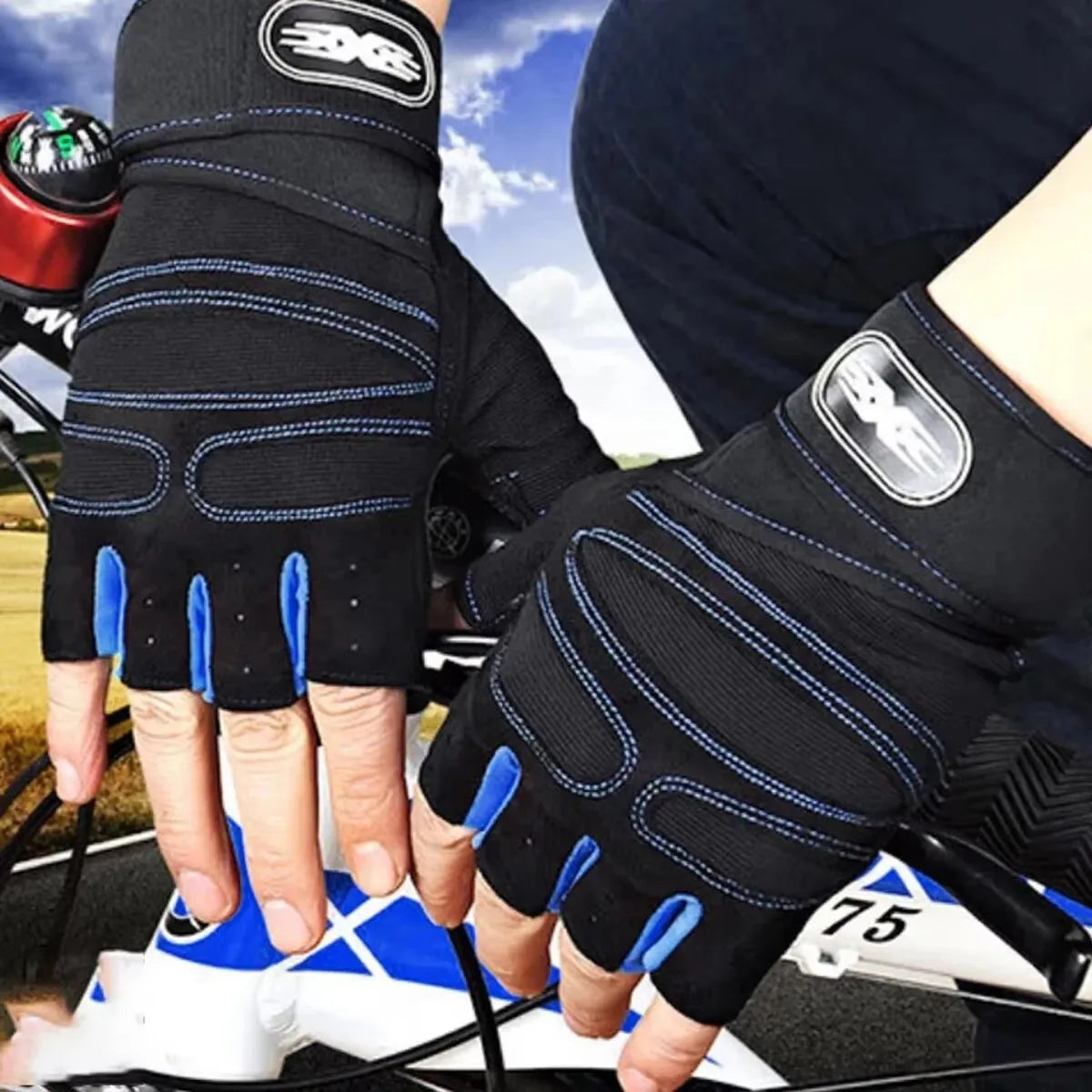Guanti sportivi a mezze dita per allenamento