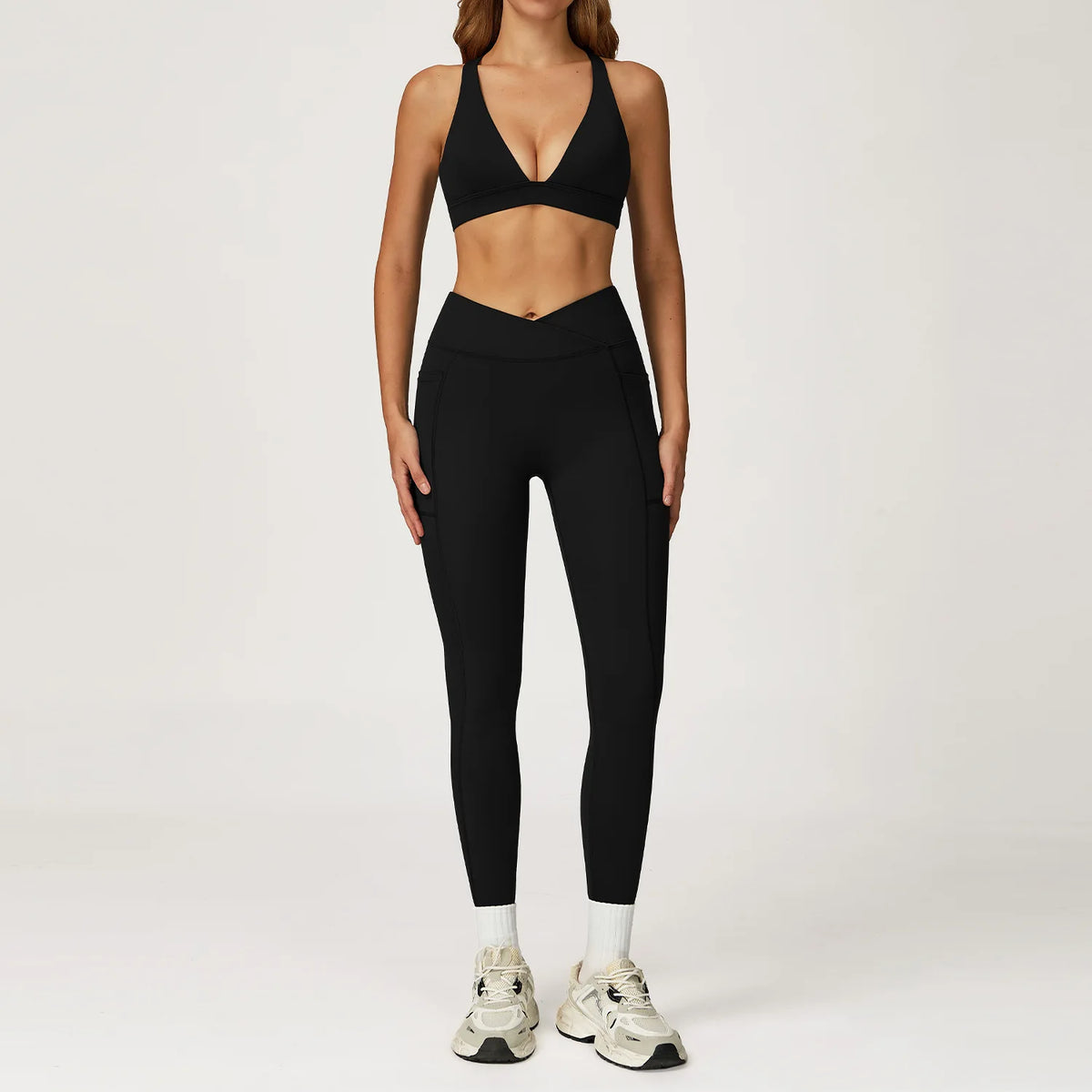 Ensemble yoga femme, 2 pièces, haut et legging