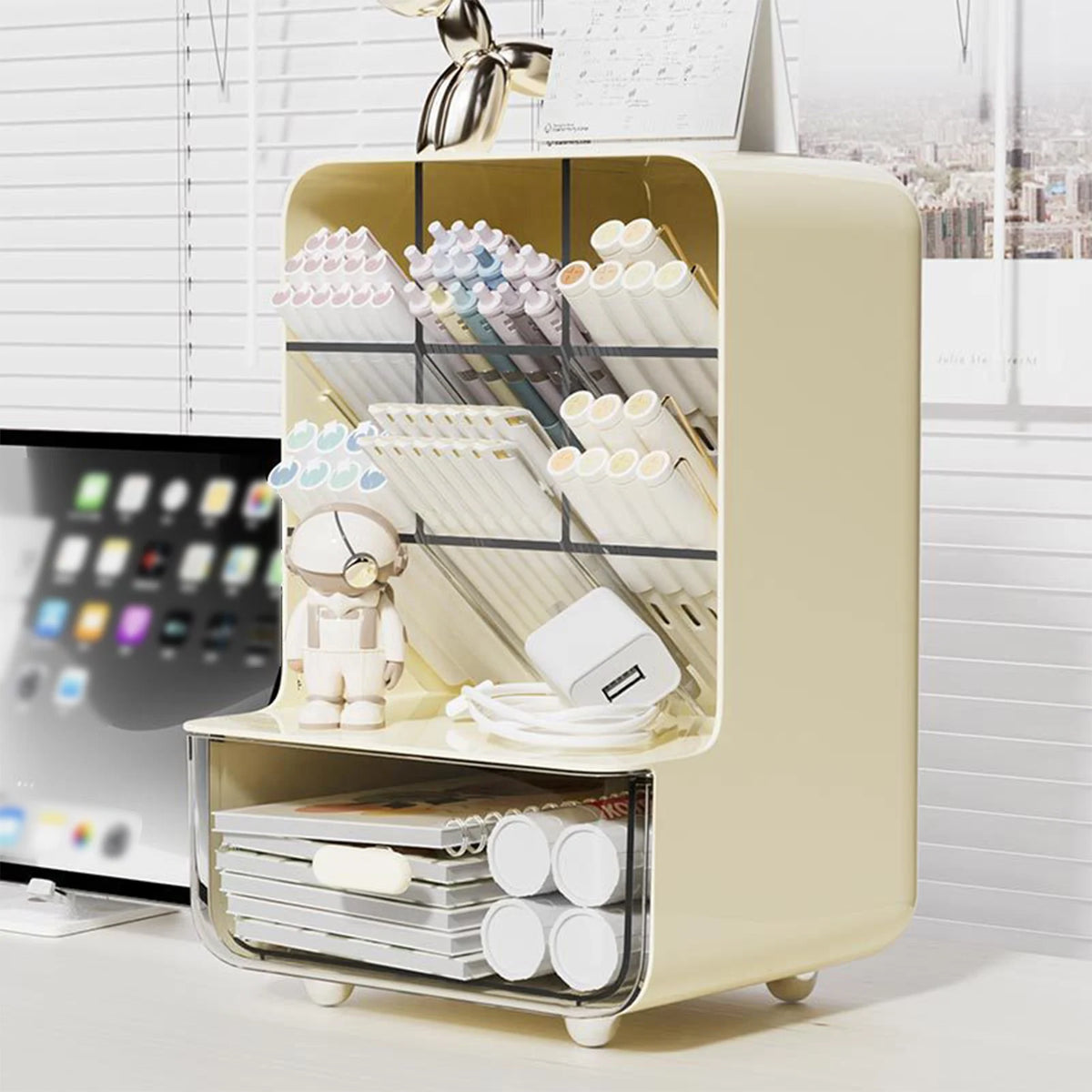 Clear Acrylic Multi-Layer Desk Organizer