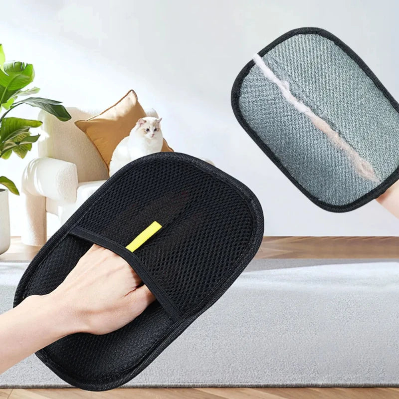 3 unidades Guante de limpieza y aseo para mascotas Doble cara Guante de lavado para perros y gatos Autolimpiable Quita pelos Cepillo de masaje Accesorios para gatos