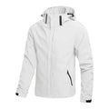 Men's Zipper Jacket Outdoor Hooded Zipper Windbreaker Waterproof Fashion Slim Fit Punching Jackets Climbing Hiking Outerwear