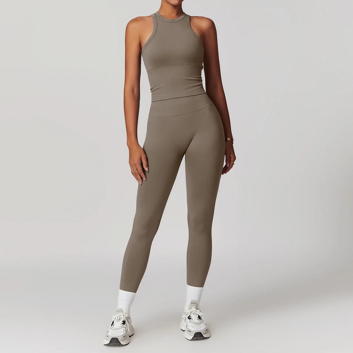 Conjunto de yoga de mujer, top y leggings