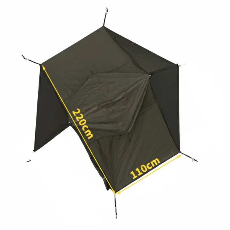 Ultralight Poleless Pyramid Tent,Backpacking Hiking Camping Tent with B3Mesh Inner,PU2000mm Waterproof Windproof Tent for Travel
