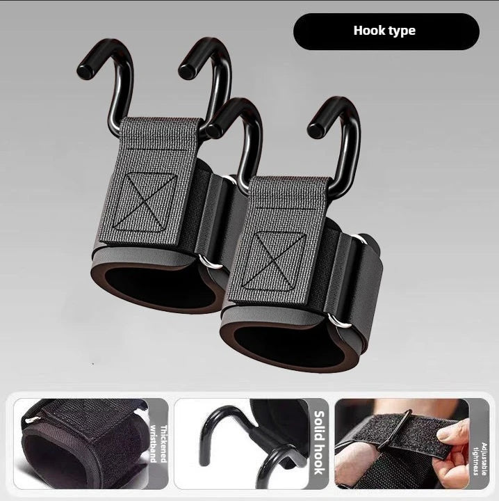 Weightlifting Hook Grips with Wrist Wraps – 2-Piece Options