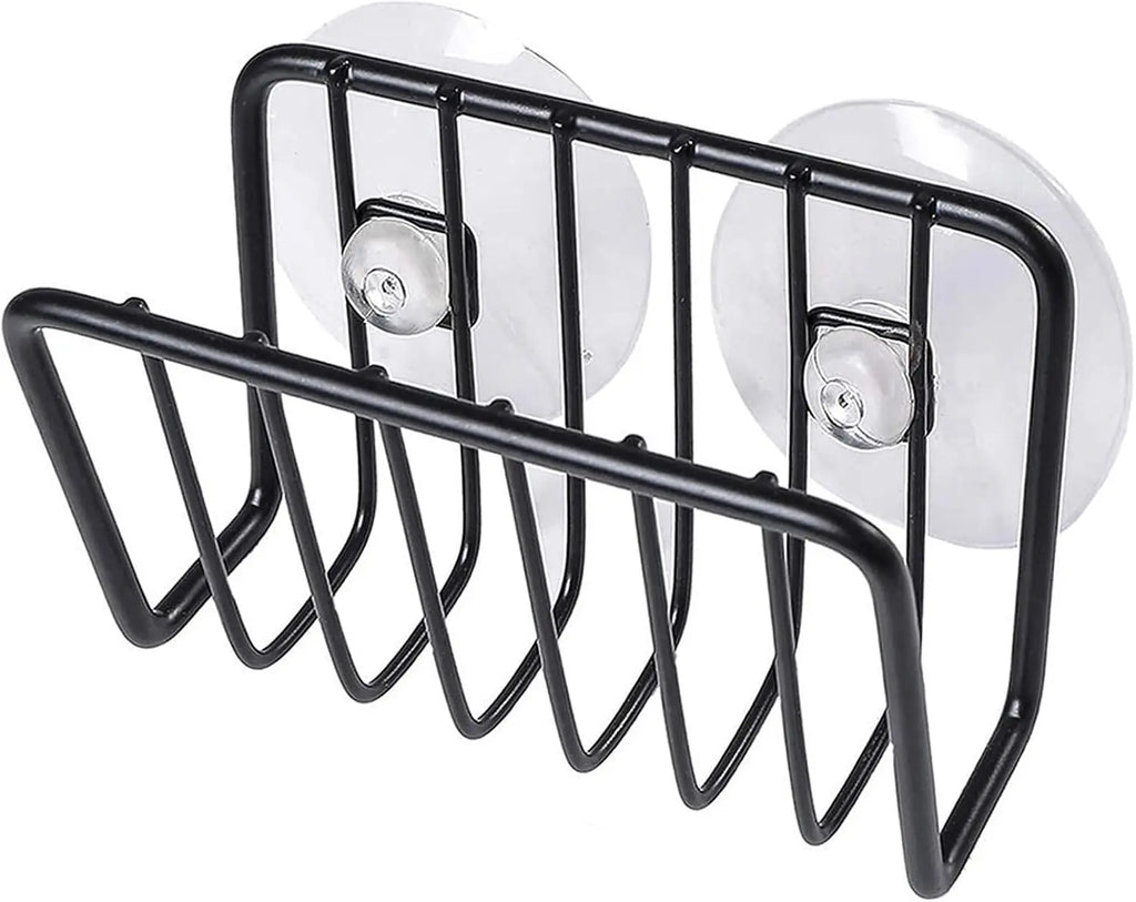 Schwammhalter für die Küchenspüle, Schwammhalter aus Edelstahl mit Saugnapf, Küchenzubehör, wandmontierter Spülen-Organizer