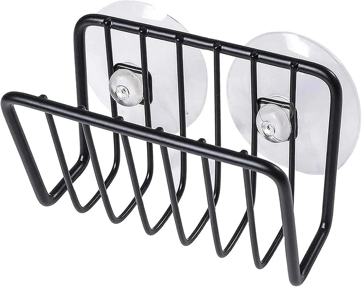 Schwammhalter für die Küchenspüle, Schwammhalter aus Edelstahl mit Saugnapf, Küchenzubehör, wandmontierter Spülen-Organizer