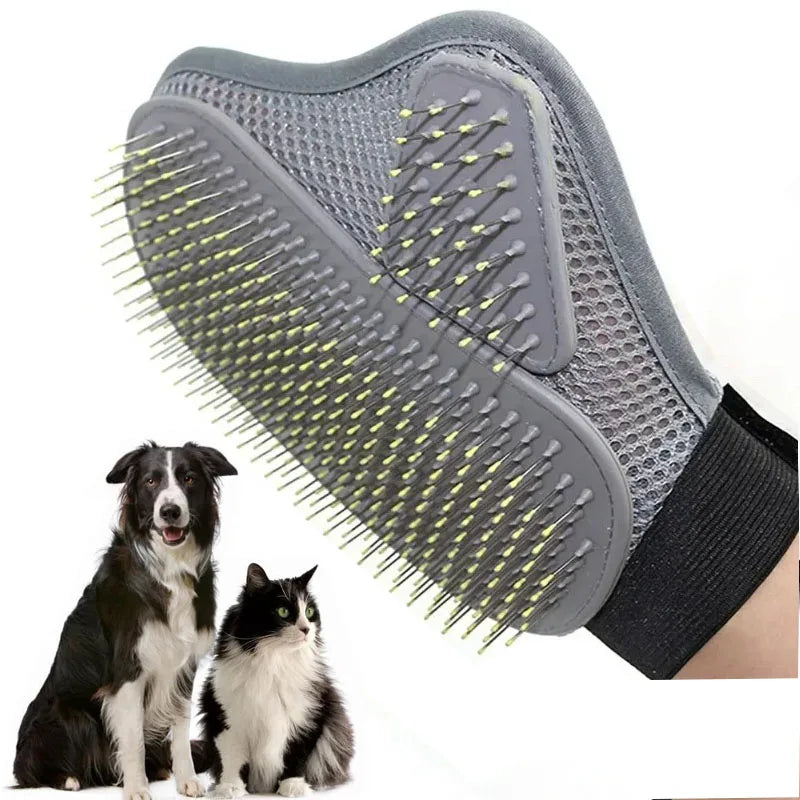Gant de toilettage pour animaux, gant d'épilation pour chiens et chats, accessoire de brossage doux et efficace, produit de massage et de bain pour animaux
