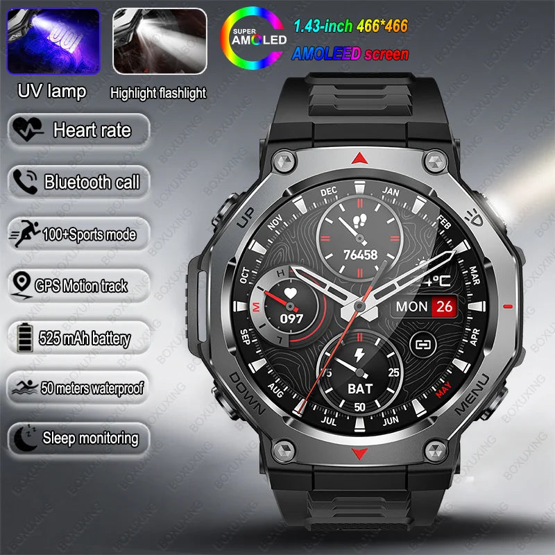 Bluetooth Calling Sports Smartwatch with 5 ATM Rating