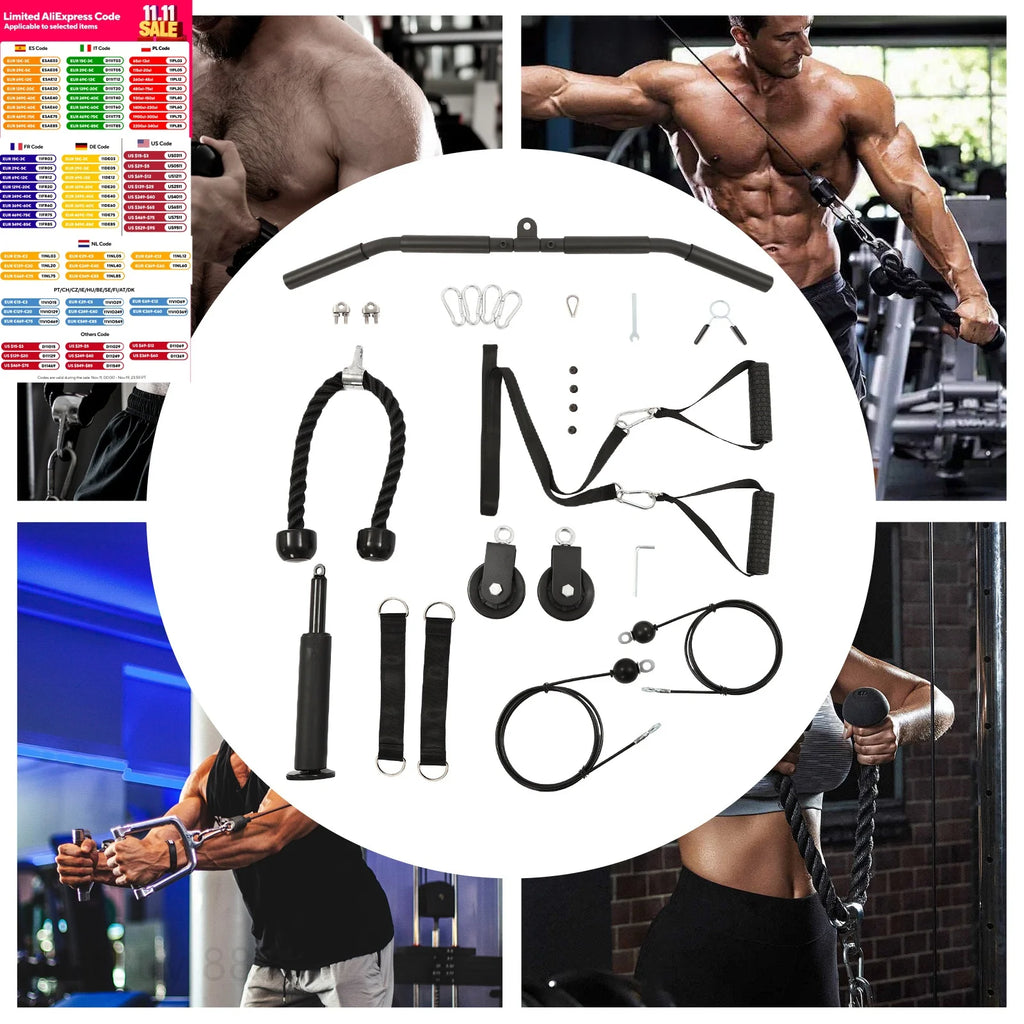 Home Gym Cable Pulley System for Strength Training