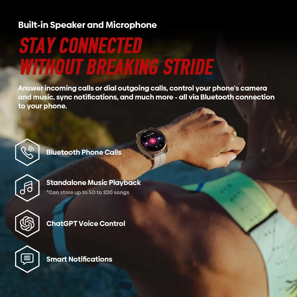 2026 New Flagship Zeblaze Stratos 4 PRO Rugged GPS Smartwatch AMOLED Free Download Maps Two-color Flashlight Music Storage Watch