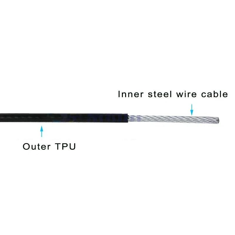 Fitness Equipment Replacement Cable, 5 or 6 mm