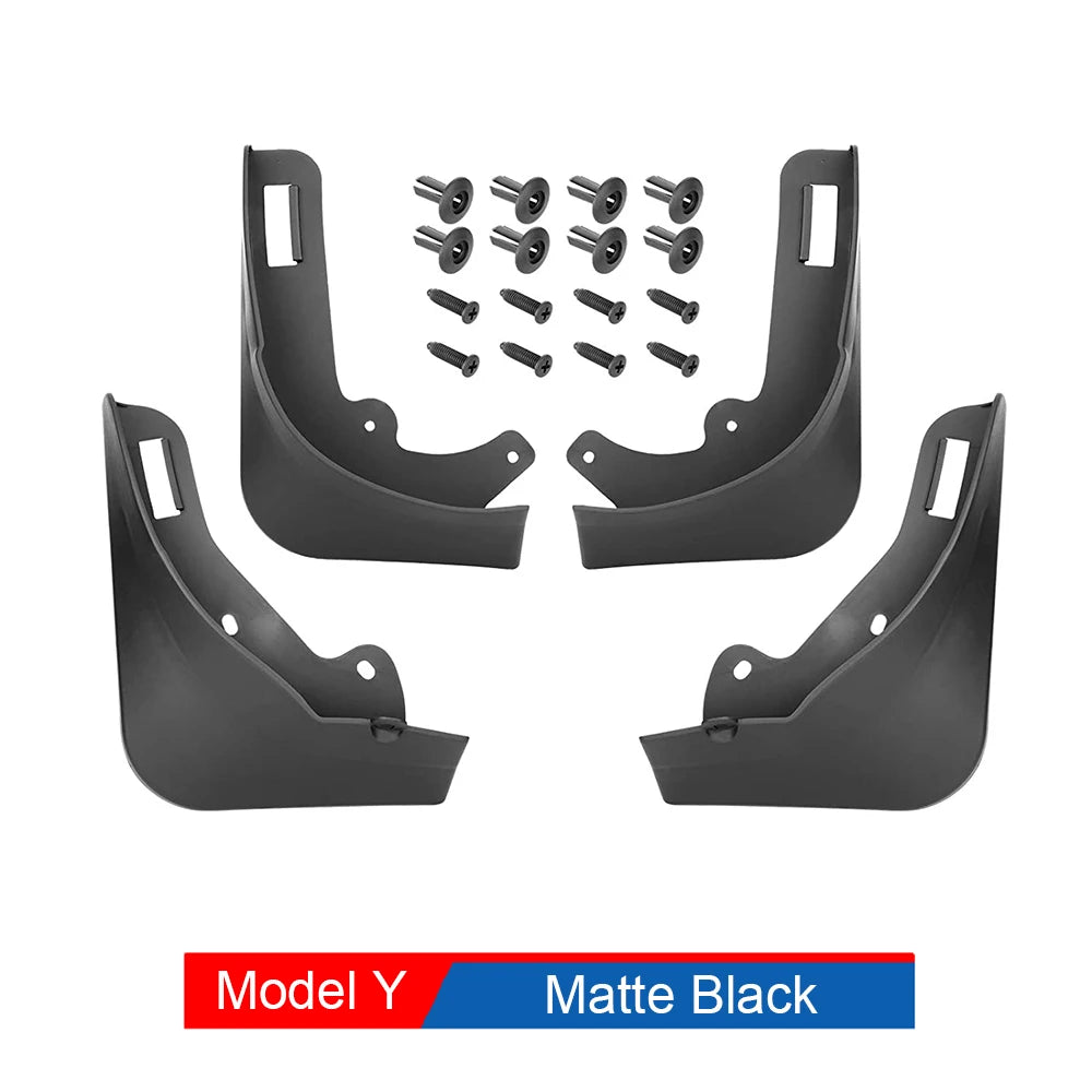 Mud Flaps for Tesla 2020 - 2024 2025 Model Y Juniper Splash Guards Fender No Drilling No Tape All Weather Mudflaps Accessories