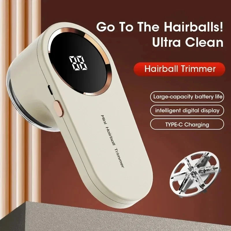 Portable Electric Lint Remover for Clothes, Rechargeable Fabric Shaver with LED Display, Fuzz and Lint Remover